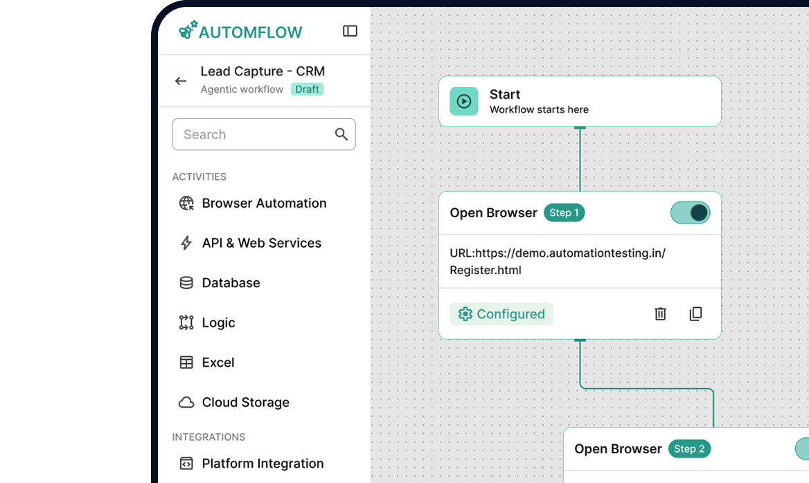 Digital Worker AI - Digital workforce builder & operations dashboard redesign